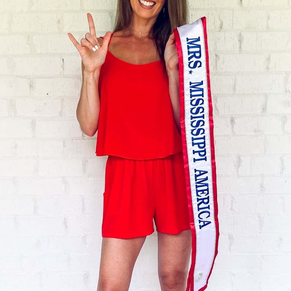 Medium red romper